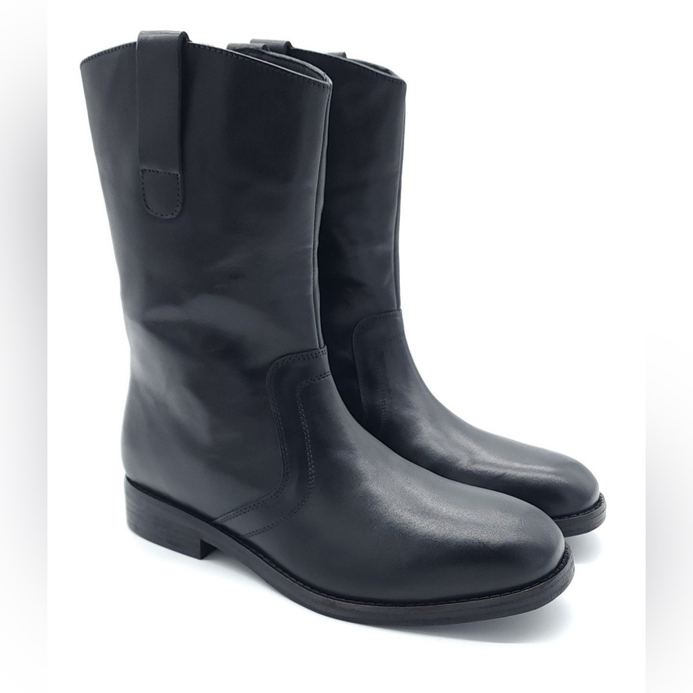 FREE PEOPLE EASTON EQUESTRIAN ANKLE BOOTS IN BLACK 38.5 7.5 - Picture 3 of 8